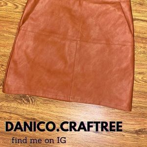 Tan Leather Skirt
